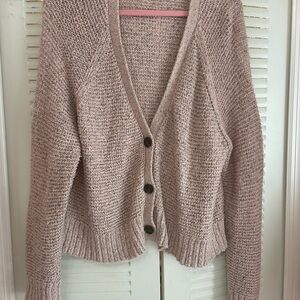 American Eagle Outfitters Beige Cardigan Sweater